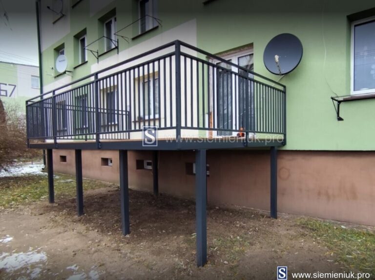 konstrukcja, konstrukcje, konstrukcja stalowa, konstrukcje stalowe, konstrukcja metalowa, konstrukcje metalowe, Białystok, podlaskie, Podlasie, konstrukcja zewnętrzna, konstrukcje zewnętrzne, taras, taras stalowy, taras metalowy, taras pod deskę kompozytową, taras z deską kompozytową, taras z balustradą,